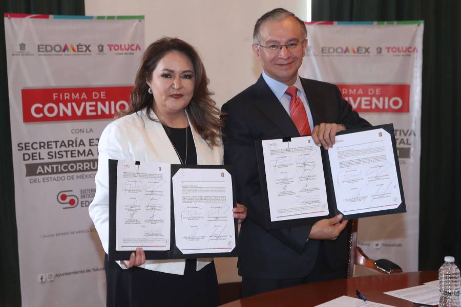 Toluca y el Sistema Estatal Anticorrupción firman convenio